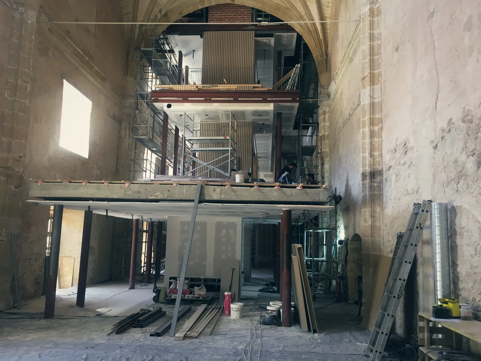Convento de Santa Clara durante la obra