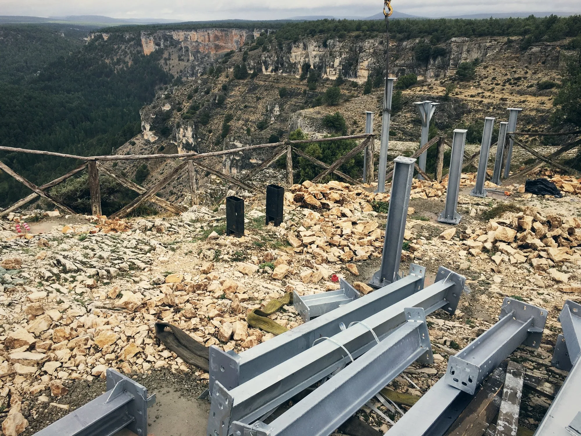 Mirador de La Galiana durante la obra