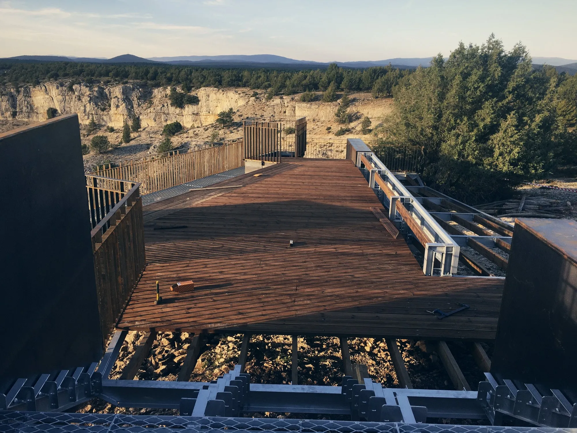 Mirador de La Galiana durante la obra